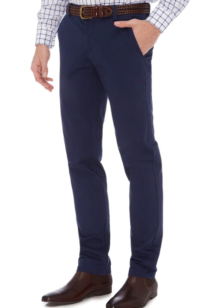 Navy Chinos for Men City Club