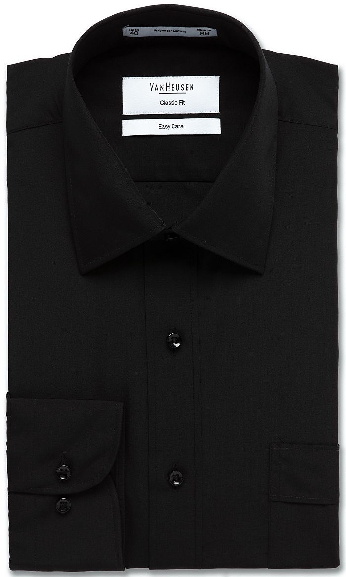 Big Mens Van Heusen Shirt Black