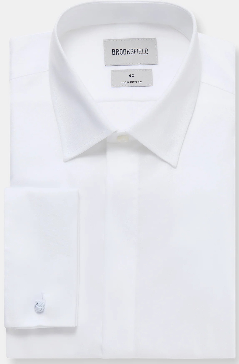 Brooksfield Tuxedo Shirt White