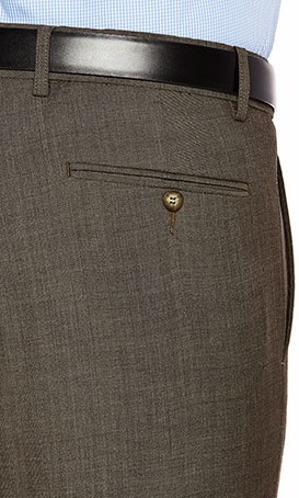City Club Wool Blend Trouser Jetted Pockets