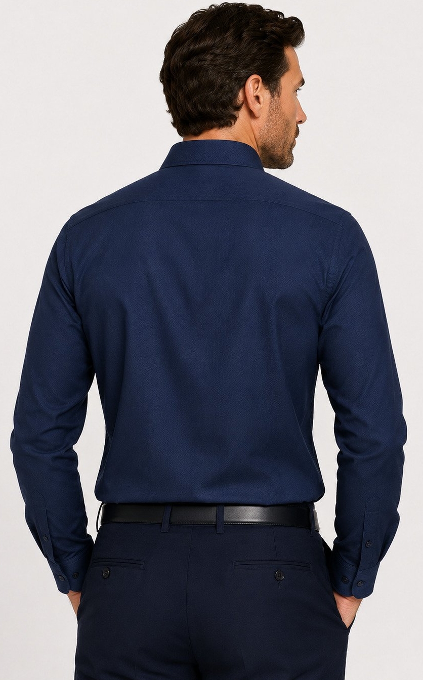 David Marcs Mens Navy Business Shirt