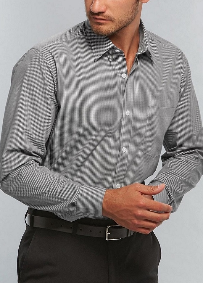 Gloweave Men's Business Shirt Fine Gingham Check 8 colour choices