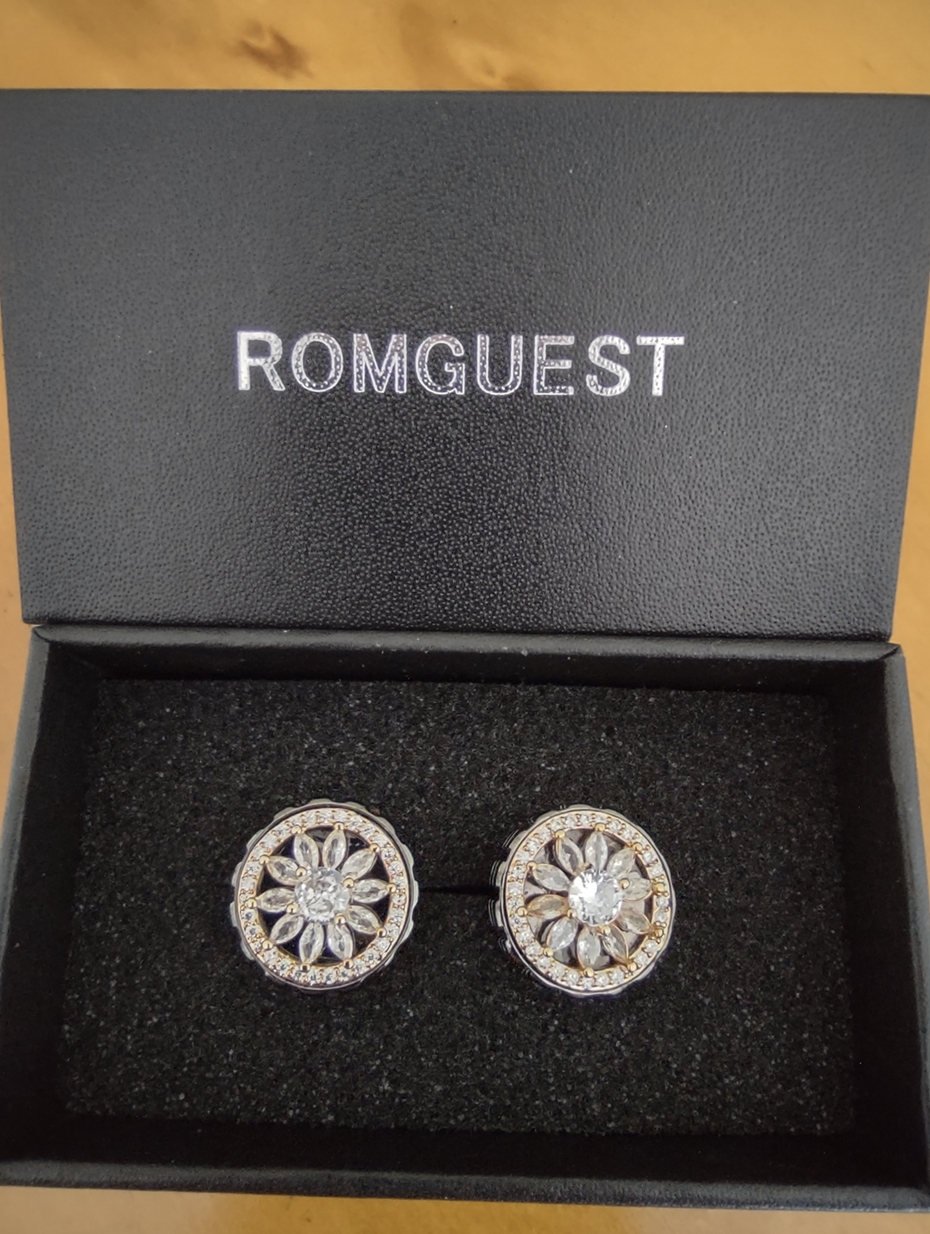gold and silver cufflinks