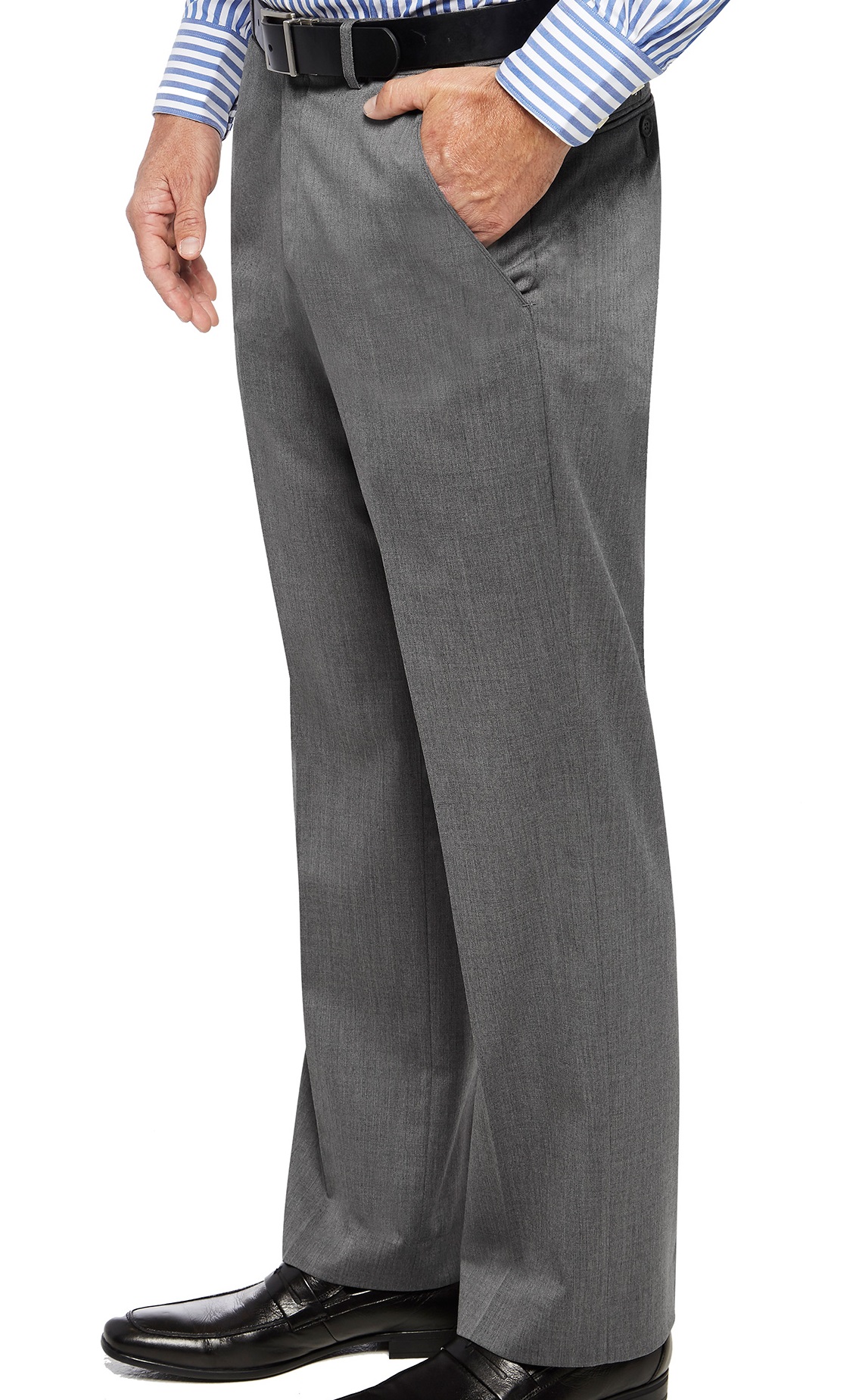 grey wool blend trouser
