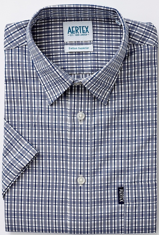 mens check shirt in short sleeve