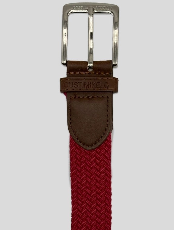 mens red webbing belt