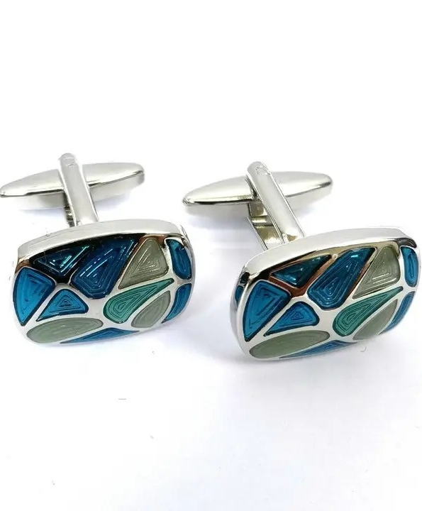 mens teal cufflinks