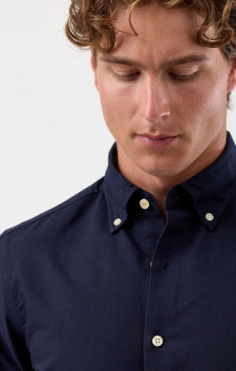 Navy button down oxford shirt