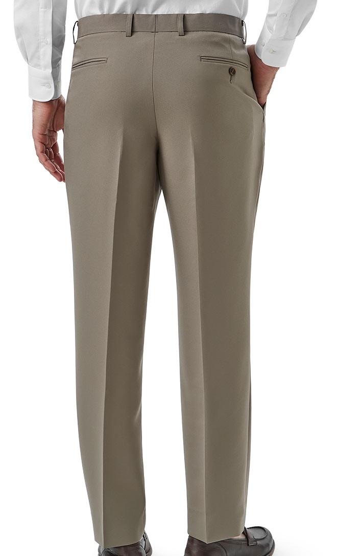 Rear view of pleated City Club trouser