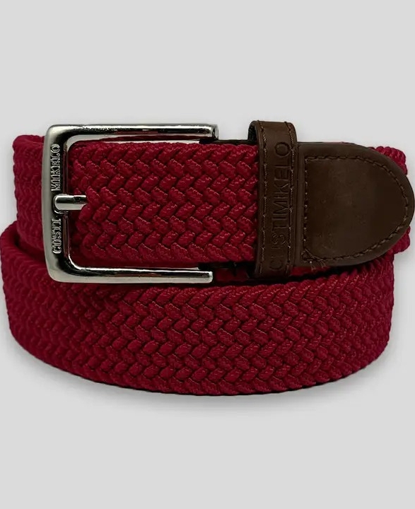 Red mens webbing belt
