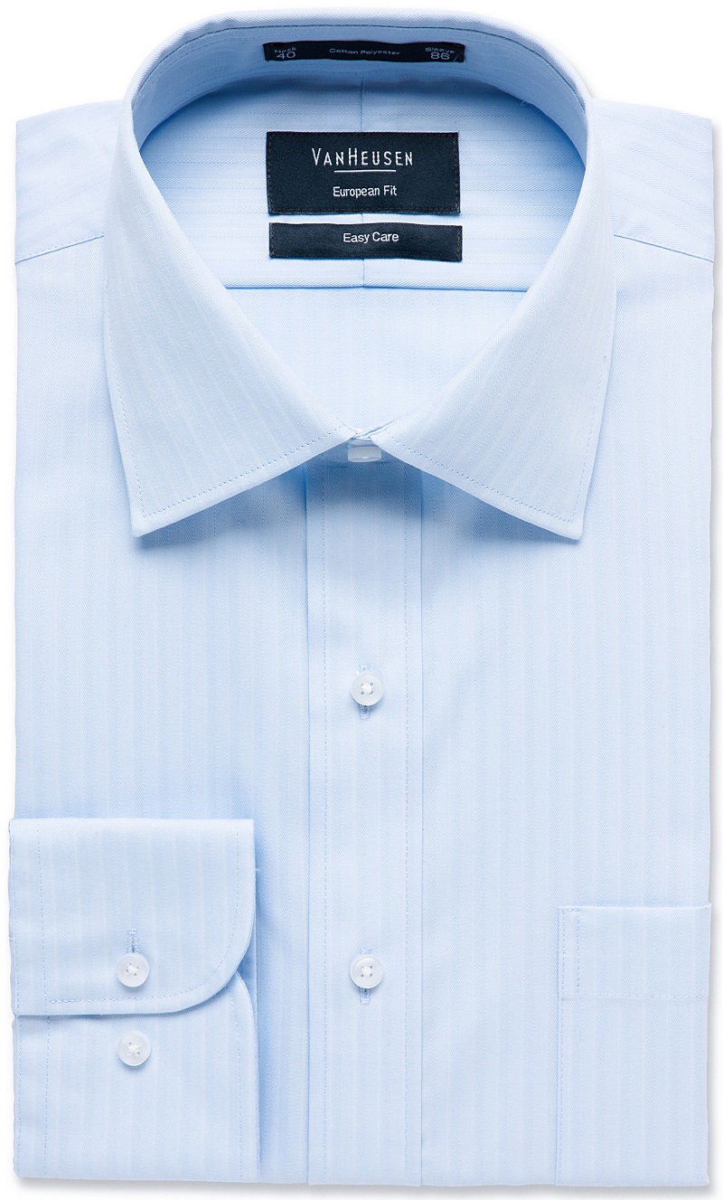 Van Heusen Self Stripe Blue Shirt