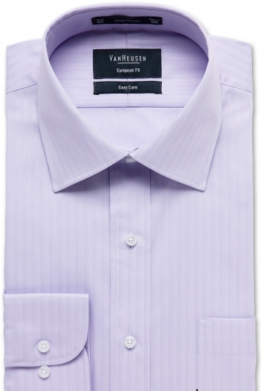 Van Heusen Self Stripe Lilac Dress Shirt