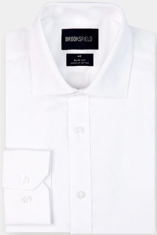 Brooksfield White Slim Fit Shirt