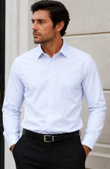 David Marcs Blue Business Shirt