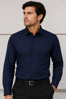 David Marcs Navy Business Shirt