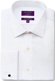 TAILORED FIT Ganton 100% 2Ply Cotton French Cuff Shirt. Size 44cm one only