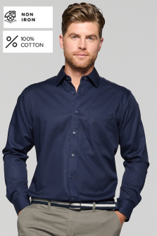 CONTEMPORARY FIT NON-IRON shirt 100% Cotton. Sizes 37cm to 60cm