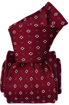 Italian Silk Tie Red Jaquard