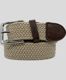 mens beige webbing belt
