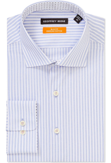 CONTEMPORARY FIT 100% Cotton Striped Shirt. Sizes 41cm to 46cm