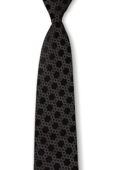 Gibson silk foulard black tie