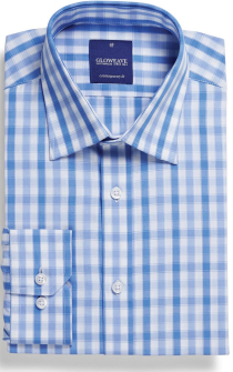 Gloweave blue check shirt