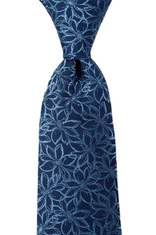 moder blue floral silk tie