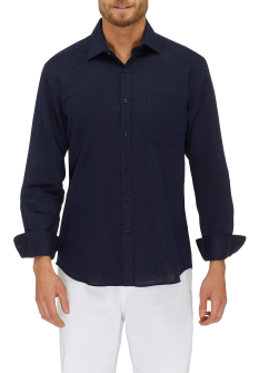 navy linen shirt