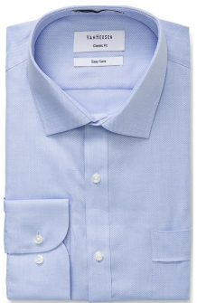 Van Heusen Classic Fit Cotton Rich Easy Care Shirt. Sizes 37cm to 56cm neck.
